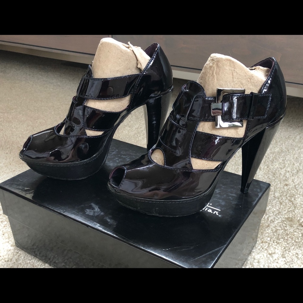 Sebastian patent leather platform pumps